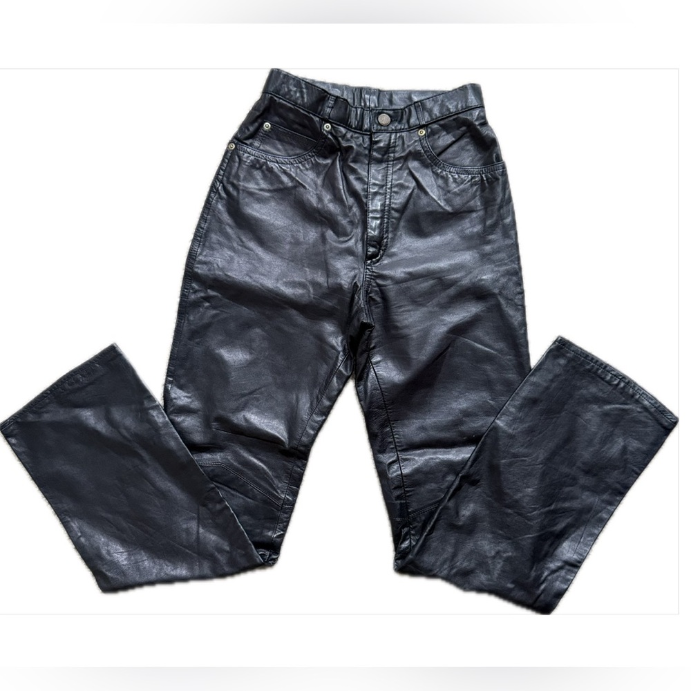 Wilsons Leather Black Straight Leg Leather Pants—runs small - Picture 7 of 13